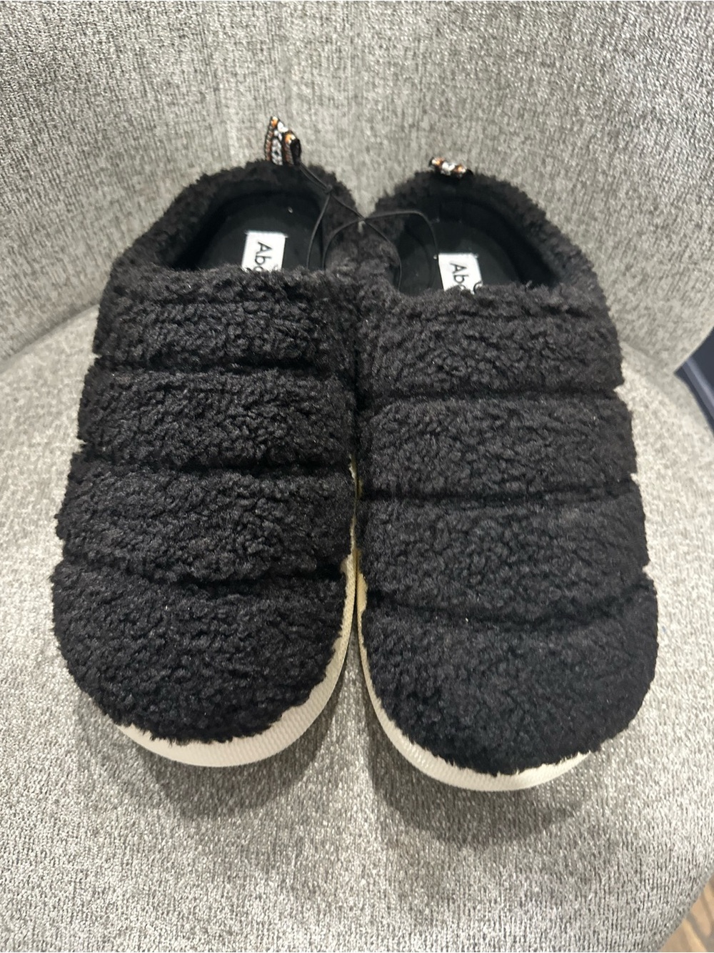 Abound Black Quilted Sherpa Slip-On Sneakers